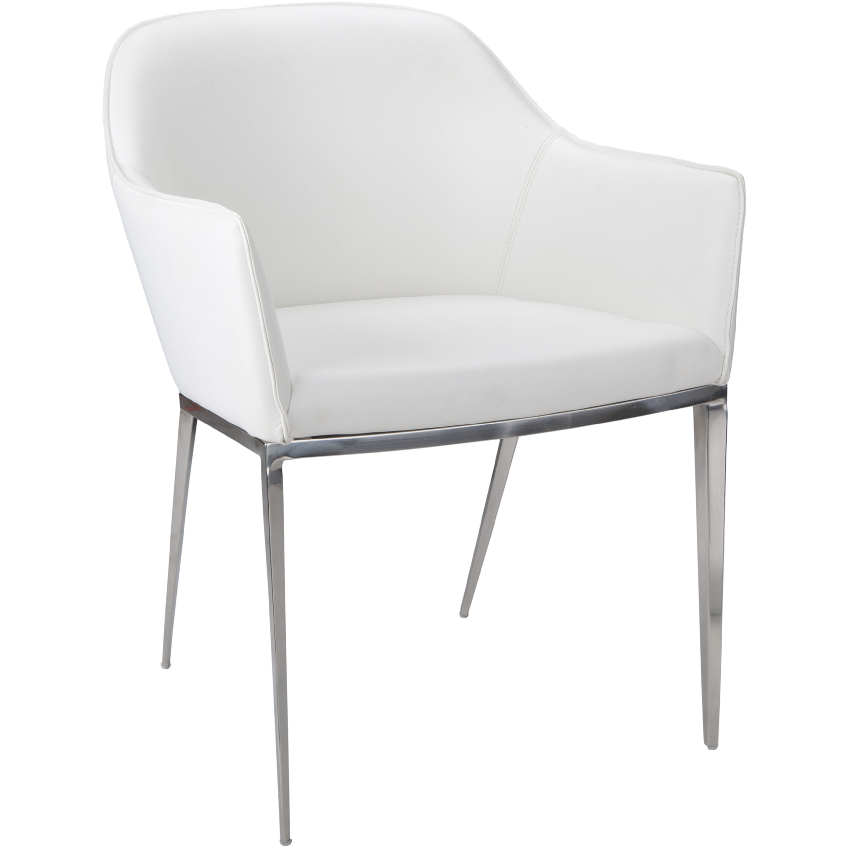 Stanis White Dining Armchair